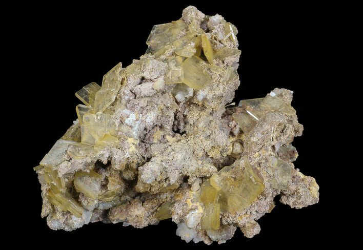 Yellow Barite Crystal Cluster - Peru #64128